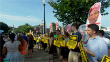 Protesting Donald Trump at the Capitol Hill Club